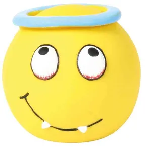 Latex-Smileyball, gelb klein gestopft 6 cm